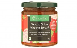 Aamra Tomato Onion Jalapeno Spread  Glass Jar  185 grams